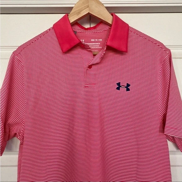 {Under Armour} Striped Classic-Fit Performance Golf Polo - Men’s Small - NWT - Picture 3 of 11